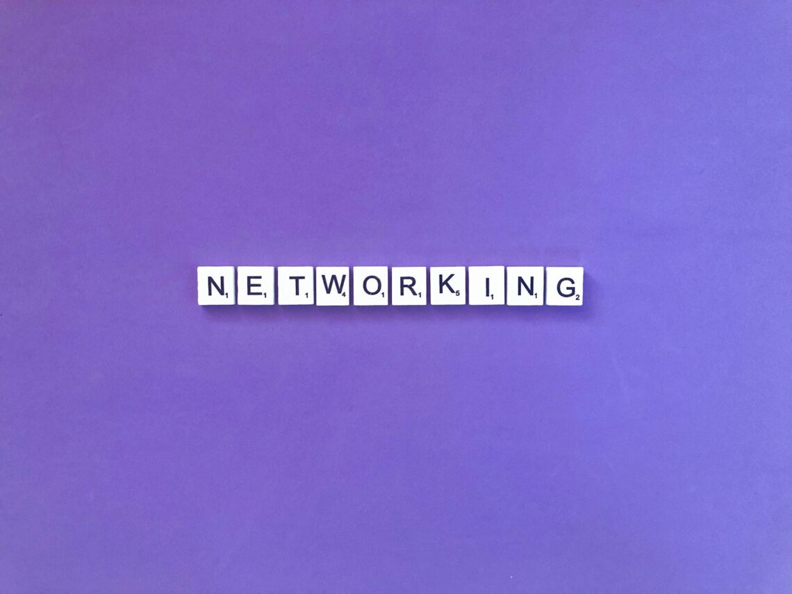 Networking. Network. Network marketing. Scrabble. Purple.