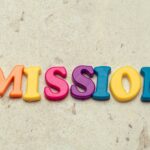 pick a wood letters of Mission word