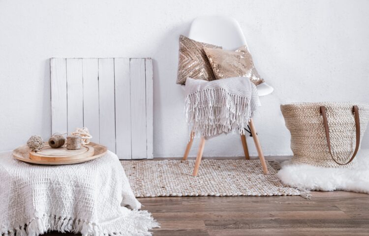 Bright interior of a cozy room with a chair and home decor.