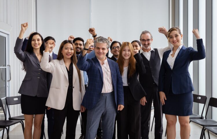 Group of multiethnic businessmen